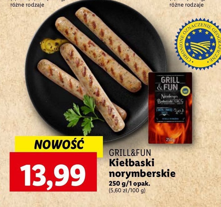 Kiełbaski norymberskie Grill and fun promocja