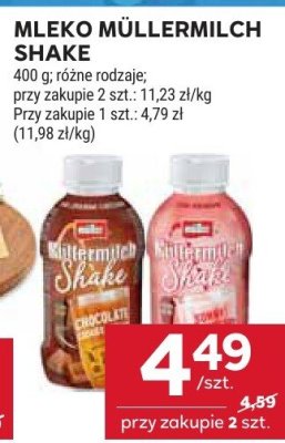 Mleko Müllermilch shake różne rodzaje promocja w Stokrotka