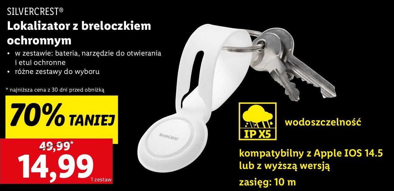 Lokalizator z breloczkiem ochronnym Silvercrest promocja