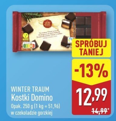 Czekolada Kostki Domino promocja w Aldi