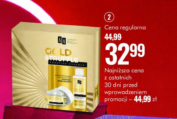 Zestaw w pudełku gold & truffle krem 50 ml + mleczko 150 ml Aa zestaw promocja w Super-Pharm