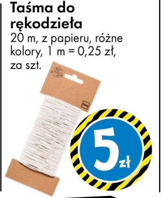 Taśma do dekodzieła 20 m, z papieru, różne kolory promocja w Tedi