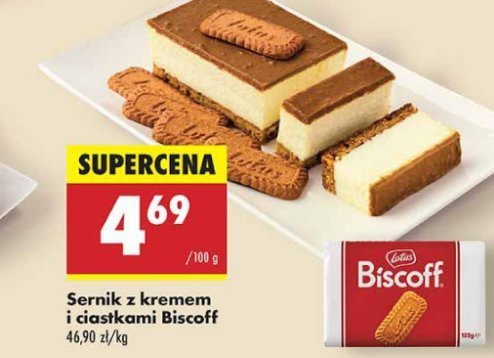 Sernik z kremem i ciastkami Lotus biscoff promocja