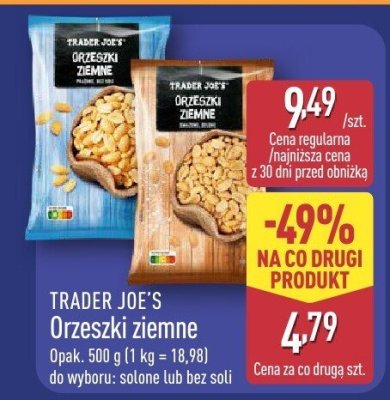 Orzeszki ziemne TRADER JOE'S promocja w Aldi