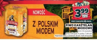 Piwo Kasztelan Miodowe promocja w Stokrotka
