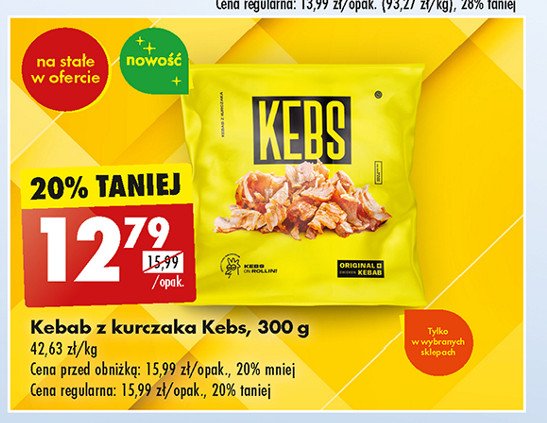 Kebab z kurczaka Kebs promocja w Biedronka