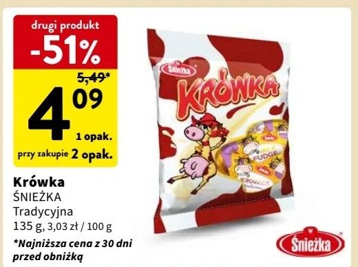 Krówka ze śnieżki Śnieżka promocja