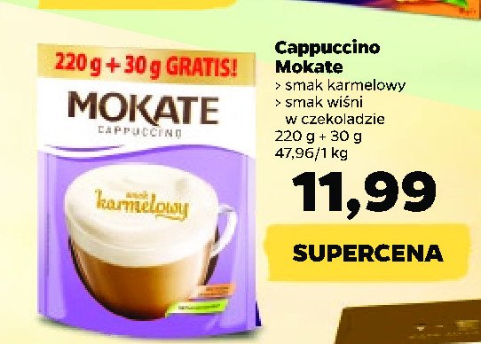 Cappuccino wiśniowe w czekoladzie Mokate cappuccino promocja