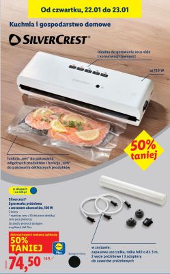 Zgrzewarka próżniowa z zestawem akcesoriów, 130 W promocja w Lidl