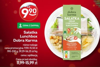 Sałatka Lunchbox Dobra Karma różne rodzaje promocja w Żabka