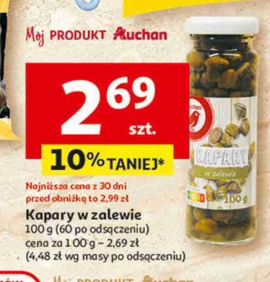 Kapary w zalewie Auchan różnorodne (logo czerwone) promocja