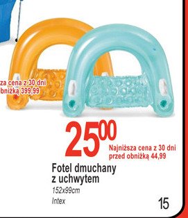 Fotel dmuchany z uchwytem 152 x 99 cm Intex promocja