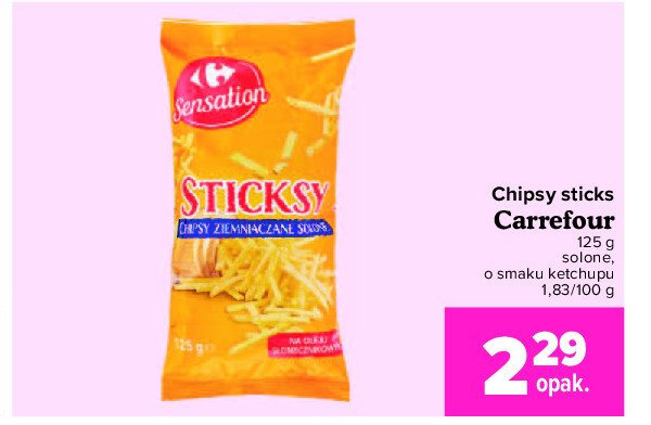 Chipsy sticks ketchup promocja w SPAR