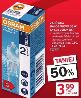 Żarówka halogenowa 35 W GY6.35 2900K OSRAM promocja w Selgros