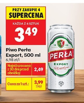 Piwo Perła Export promocja w Biedronka