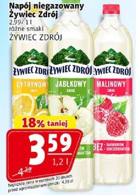 Napój niegazowany Napój niegazowany Żywiec Zdrój różne smaki ŻYWIEC ZDRÓJ promocja w Prim Market