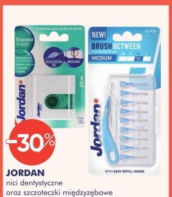 Szczoteczki międzyzębowe JORDAN nici dentystyczne oraz szczoteczki międzyzębowe promocja w Super-Pharm