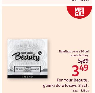 Gumki do włosów FOR YOUR BEAUTY TREND promocja w Rossmann