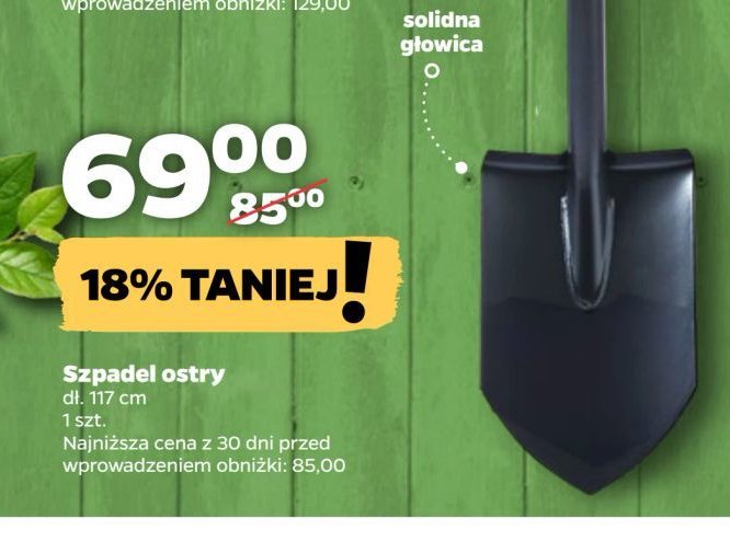 Szpadel solid ostry Fiskars promocja w Netto