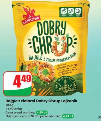 Bajgle z ziołami Dobry Chrup Lajkonik promocja w Dino