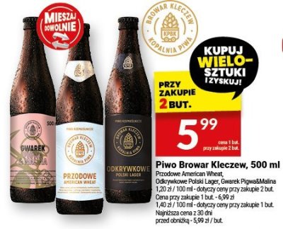 Piwo Browar Kleczew, 500 ml promocja w Twój Market