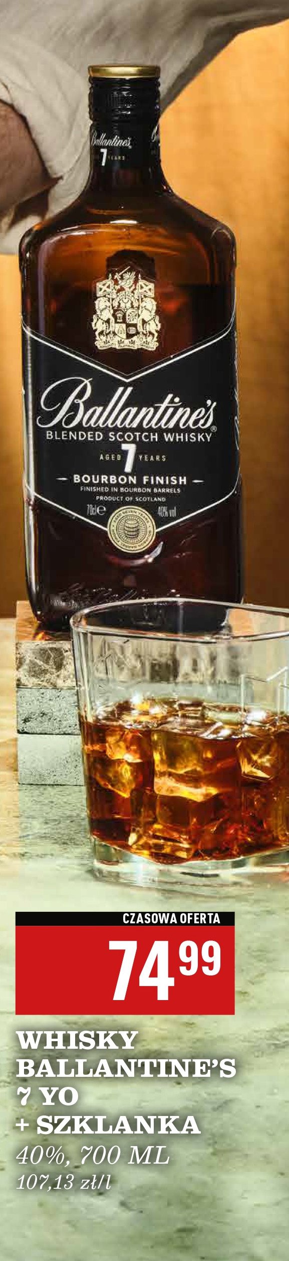 Whisky Ballantine's 7 yo promocja