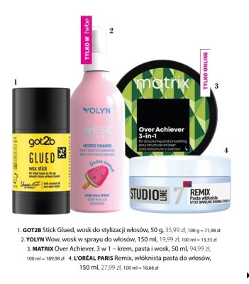 Pasta L'OREAL PARIS Remix włóknista pasta do włosów 150ml promocja w Hebe