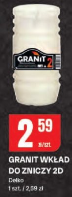 Wkład do zniczy 2D Granit promocja w Chorten