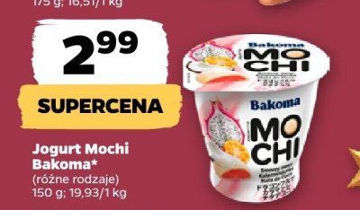Jogurt Mochi Bakoma różne rodzaje promocja w Netto