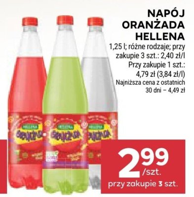 Napój oranżada Hellena różne rodzaje promocja w Stokrotka