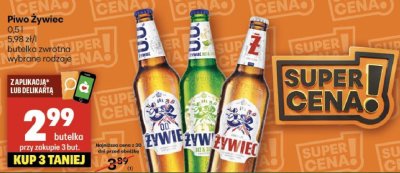 Piwo Piwo Żywiec promocja w Delikatesy Centrum