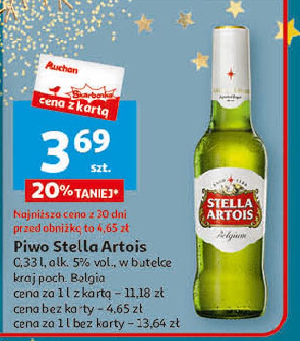 Piwo Stella artois promocja