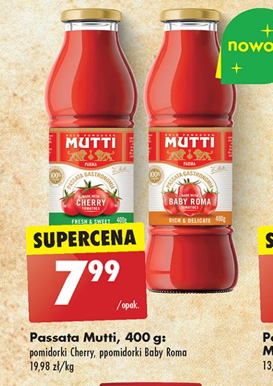 Passata pomidorki baby roma Mutti promocja