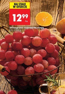 Winogrona różowe promocja w Biedronka