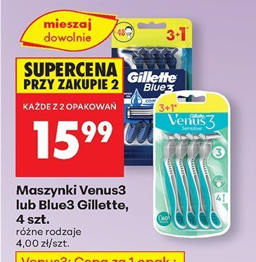 Maszynki Venus3, 4 szt. różne rodzaje promocja w Biedronka