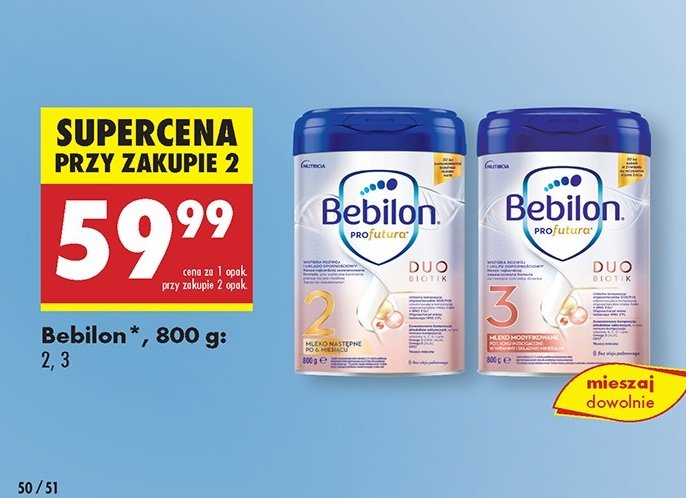 Mleko 3 Bebilon promocja w Biedronka