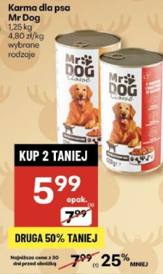Karma dla psa Mr Dog promocja w Delikatesy Centrum