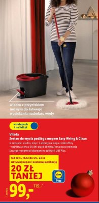 Zestaw do mycia podłóg z mopem Easy Wring & Clean promocja w Lidl