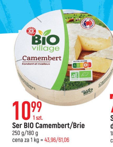 Ser camembert Wiodąca marka bio village promocja