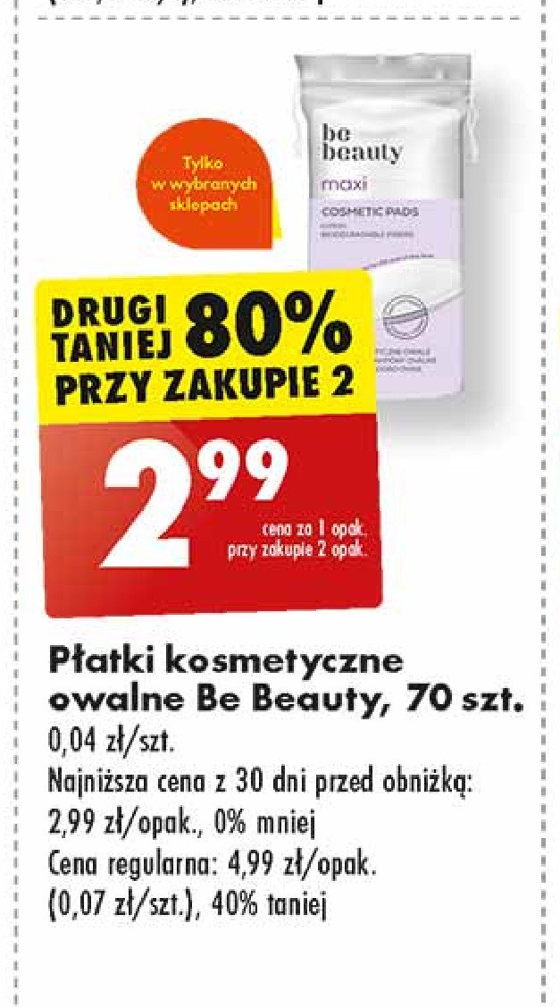 Płatki kosmetyczne Be beauty Be beauty care promocja