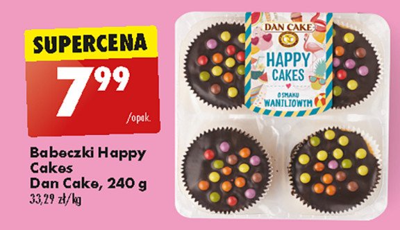 Babeczki happy cakes waniliowe Dan cake promocja