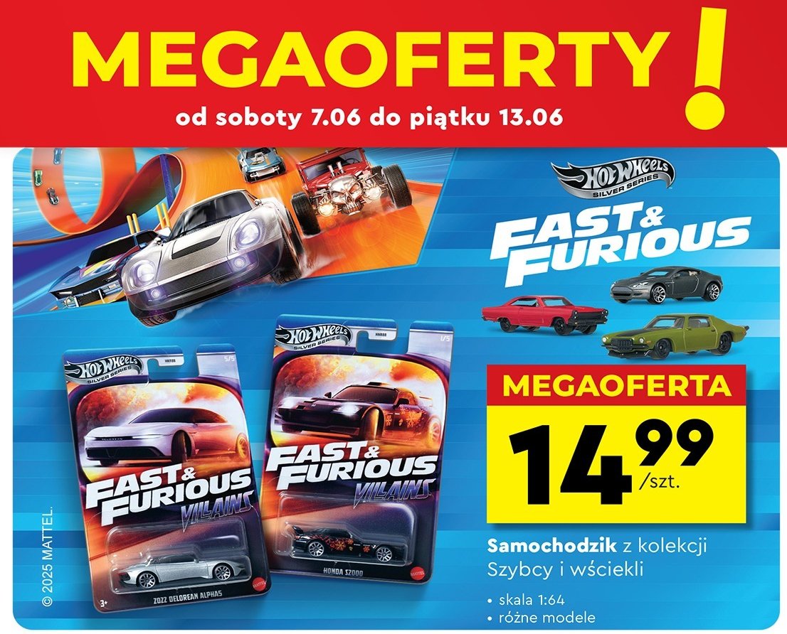 Samochodzik fast and furious Hot wheels promocja