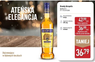 Brandy Akropolis promocja w Aldi