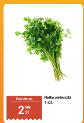 Natka pietruszki 1 szt. promocja w Biedronka