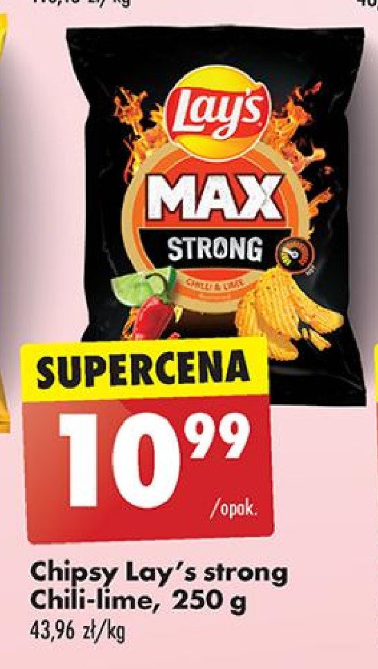 Chipsy chilli & lime Lay's max strong promocja