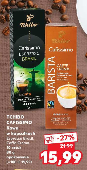 Kawa espresso brasil Tchibo cafissimo Tchibo cafe promocje