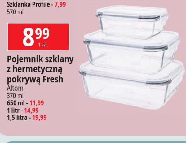 Pojemnik z pokrywą fresh 370 ml Altom design promocja