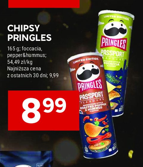 Chipsy pepper & hummus Pringles promocja