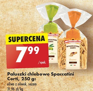 Paluszki chlebowe spaccatini oliwkowe Panealba promocja w Biedronka