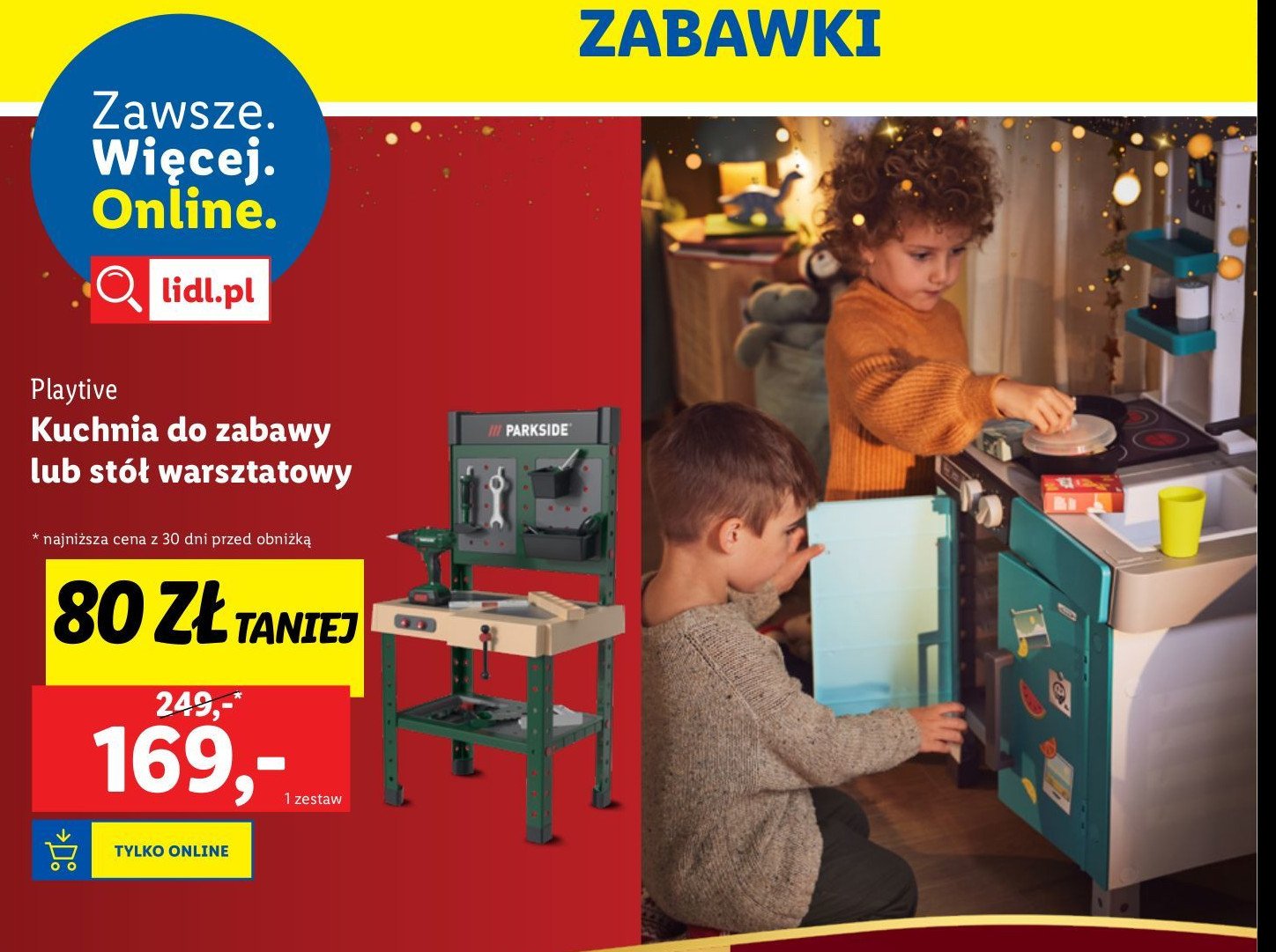 Stół warsztatowy drewniany Playtive promocja w Lidl